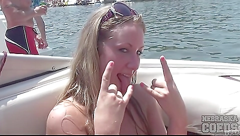 Sexy blonde girl take spreading on the beach